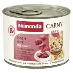 animonda Carny Nassfutter Katze Adult Rind und Herz 12x200 g