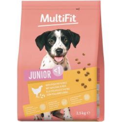 MultiFit Trockenfutter Hund Junior, mit Geflügel & Reis 2.5 kg