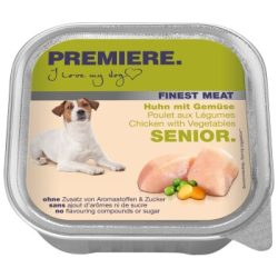 PREMIERE Finest Meat Nassfutter Hund Senior, Huhn und Gemüse Huhn mit Gemüse 10x150 g