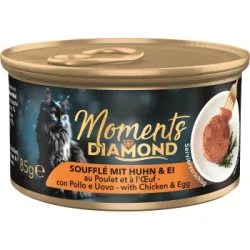 MOMENTS Diamond Nassfutter Katze, Adult, Soufflé Huhn mit Ei 12x85 g