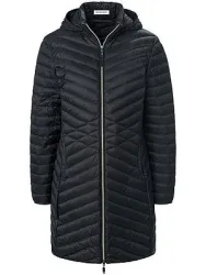 Daunen-Long-Steppjacke Peter Hahn schwarz