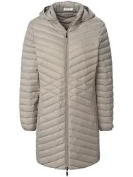 Daunen-Long-Steppjacke Peter Hahn beige