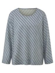 Bluse Rundhals-Ausschnitt Peter Hahn blau