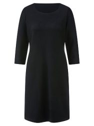 Jersey-Kleid Rundhals-­Ausschnitt Peter Hahn schwarz