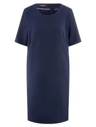 Kleid Rundhals-Ausschnitt Fadenmeister Berlin blau