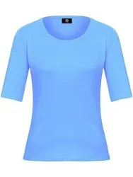 Rundhals-Shirt Modell Velvet Bogner blau