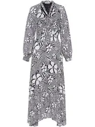 Kleid V-Ausschnitt Uta Raasch multicolor