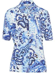Jersey-Bluse Peter Hahn blau