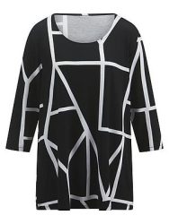 Rundhals-Shirt 3/4-Arm Emilia Lay schwarz