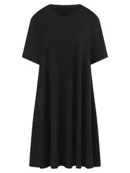 Jersey-Kleid Rundhals-Ausschnitt Emilia Lay schwarz