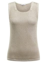 Stricktop Rundhals-Ausschnitt Peter Hahn grau
