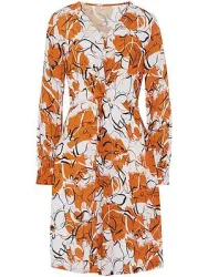 Kleid V-Ausschnitt Uta Raasch braun