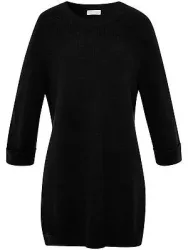 Long-Pullover aus Schurwolle und Kaschmir Peter Hahn schwarz