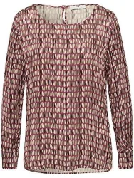 Bluse Rundhals-­Ausschnitt Peter Hahn pink