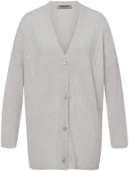 Long-Strickjacke aus 100% Kaschmir Peter Hahn grau