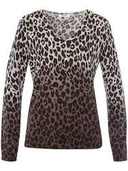 V-Pullover aus Schurwolle und Kaschmir Peter Hahn beige