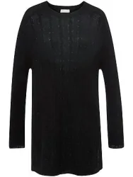 Long-Pullover aus 100% Kaschmir Peter Hahn schwarz