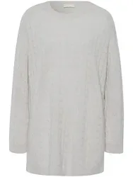 Long-Pullover aus 100% Kaschmir Peter Hahn grau
