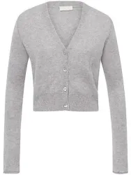 Strickjacke aus 100% Kaschmir Peter Hahn grau