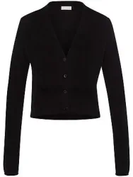 Strickjacke aus 100% Kaschmir Peter Hahn schwarz