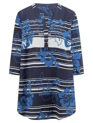 Long-Bluse Emilia Lay blau