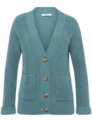 Strickjacke V-Ausschnitt Peter Hahn grün