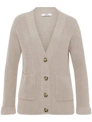 Strickjacke V-Ausschnitt Peter Hahn beige
