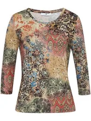 Rundhals-Shirt 3/4-Arm Peter Hahn multicolor