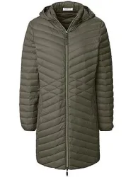 Daunen-Long-Steppjacke Peter Hahn grün