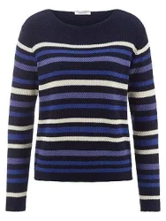 Pullover U-Boot-Ausschnitt Peter Hahn blau