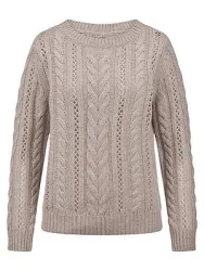Pullover U-Boot-Ausschnitt aus Schurwolle Fadenmeister Berlin beige