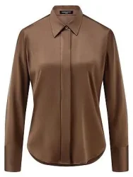 Bluse Seide Fadenmeister Berlin braun