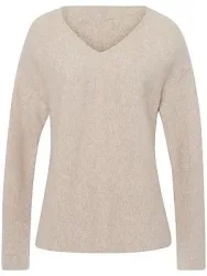 V-Pullover aus Schurwolle und Kaschmir Fadenmeister Berlin beige
