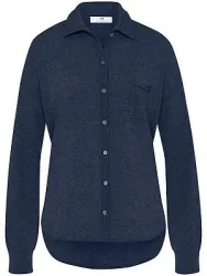 Strickhemd Peter Hahn blau