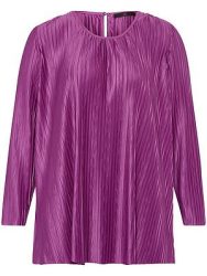 Plissee-Bluse Rundhals-­Ausschnitt Emilia Lay pink