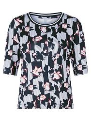 Rundhals-Shirt 3/4-Arm BASLER blau