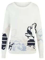 Rundhals-Pullover BASLER weiss