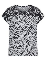 Tupfen-Bluse Peter Hahn schwarz