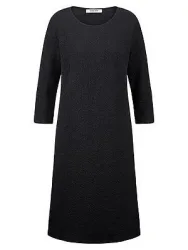 Jersey-Kleid Rundhals-Ausschnitt Peter Hahn schwarz