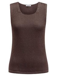 Stricktop Rundhals-Ausschnitt Peter Hahn braun