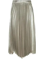 Langer Plissee-Rock BASLER beige