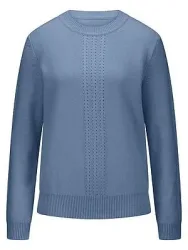 Rundhals-Pullover aus Schurwolle und Kaschmir Fadenmeister Berlin blau