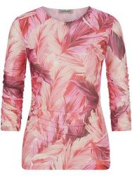 Mesh-Shirt Rundhals-Ausschnitt Uta Raasch rot