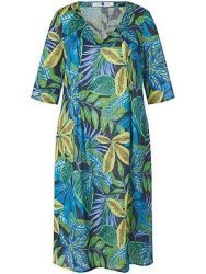 Kleid V-Ausschnitt Anna Aura blau