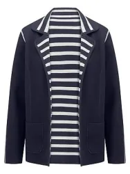 Wende-Strickjacke Peter Hahn blau