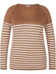 V-Pullover Anna Aura braun