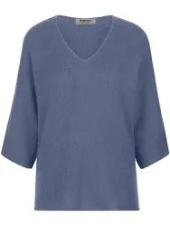 V-Pullover aus 100% Kaschmir Peter Hahn blau