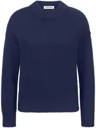 Rundhals-Pullover aus Schurwolle und Kaschmir Peter Hahn blau