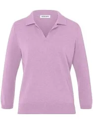 Polo-Pullover Kaschmir Peter Hahn lila