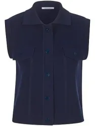 Strickweste Peter Hahn blau